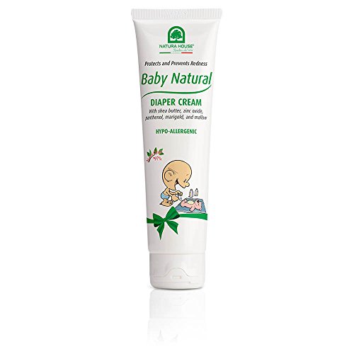 Natura House Baby Natural Diaper Cream - Light Natural Fragrance â€“ Prevents Redness â€“ Free From Harmful Substances â€“ 97% Natural Origin, Made in Italy â€“ Hypoallergenic, Dermatologist Tested, 3.38 oz.