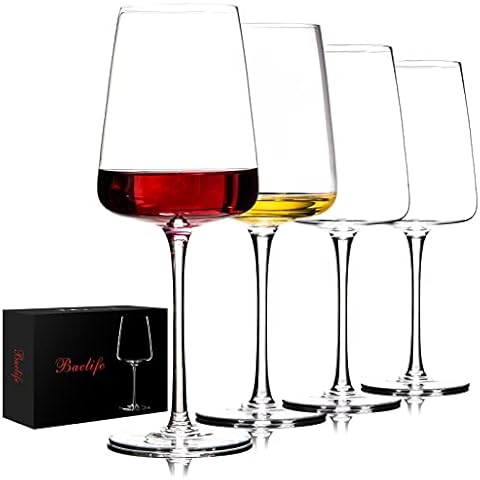 Hand Blown Red Wine Glasses Set of 4 Cover