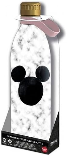 Mickey Insulated Stainless Steel Bottle with Handle, 1000 ml Capacity