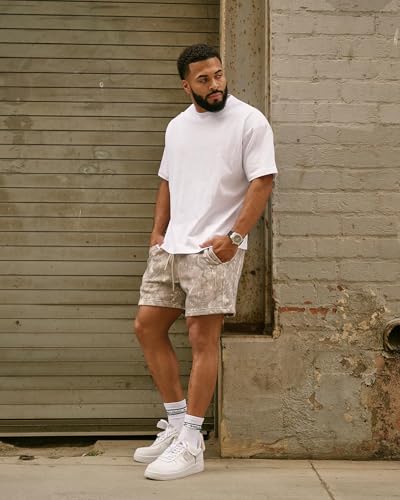 BOOMLEMON Mens Mesh Graphic Print Shorts Fashion Designer Workout Shorts Retro Casual Cool Streetwear Short Pants4