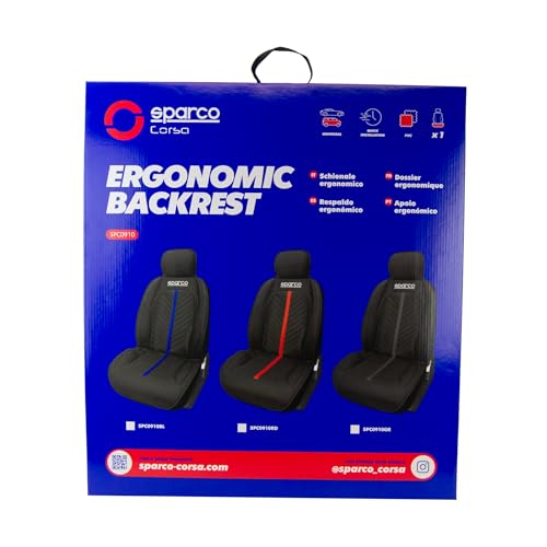 Evite dolor de espalda con funda respaldo coche Sparco de espuma 5mm 2