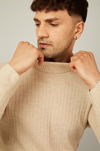 Image of Kvetoo Men High Neck Full Sleeve Winter Woolen Sweater