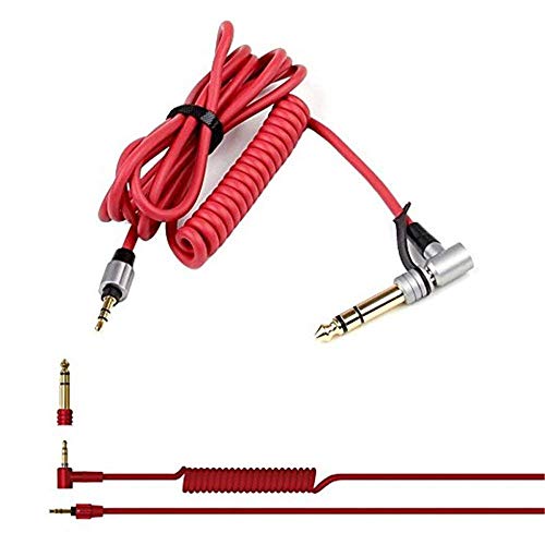Learsoon Replacement Audio Aux Auxiliary Extension Cable Compatible With Beats By Dr Dre Solo Studio Pro Detox Edition Headphones (Red) #TOP2