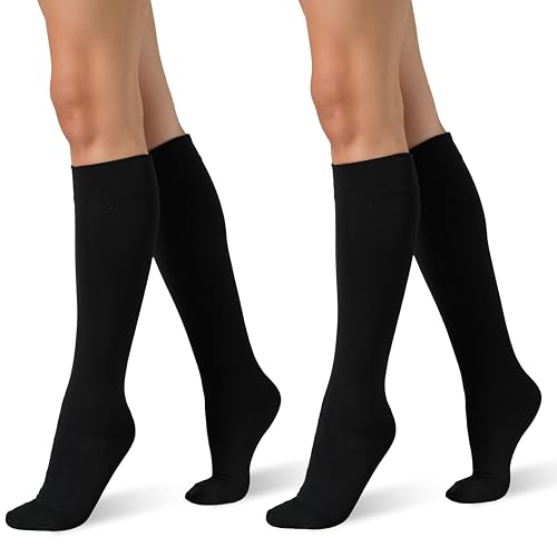NOLOGO Calcetines Polares Hasta la Rodilla Vancouver 2 Pares - Térmicos de Invierno Mujer, Más Suaves que Lana, Ropa Térmica para Invierno