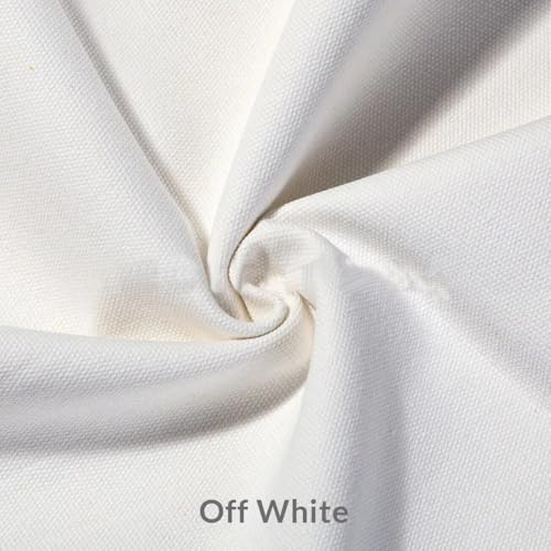 Image of 100% Cotton Duck Fabric by The Yard - Heavy Duty Canvas Cloth for Upholstery, Curtains, Bags, Crafts & Home Decor Size 62 inch- Available in Yellow, White, Natural & Blue (White, 10 Metre)