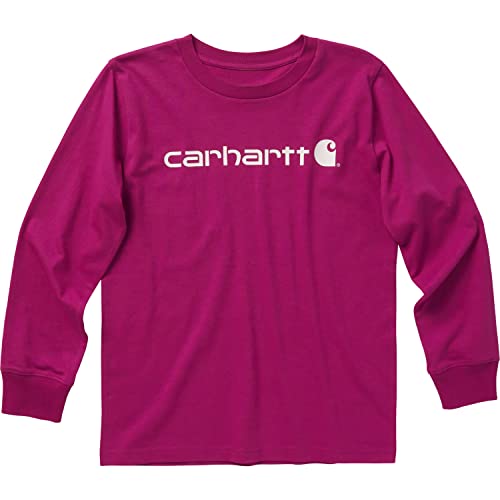 Image of Carhartt Girls' Knit Long Sleeve Henley-Neck T-Shirt