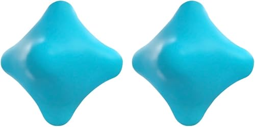 FOMIYES Bola de masaje de silicona, bola de masaje para ejercicio, bola de masaje para el cuello, bola de masaje de fitness, gel de sílice azul,