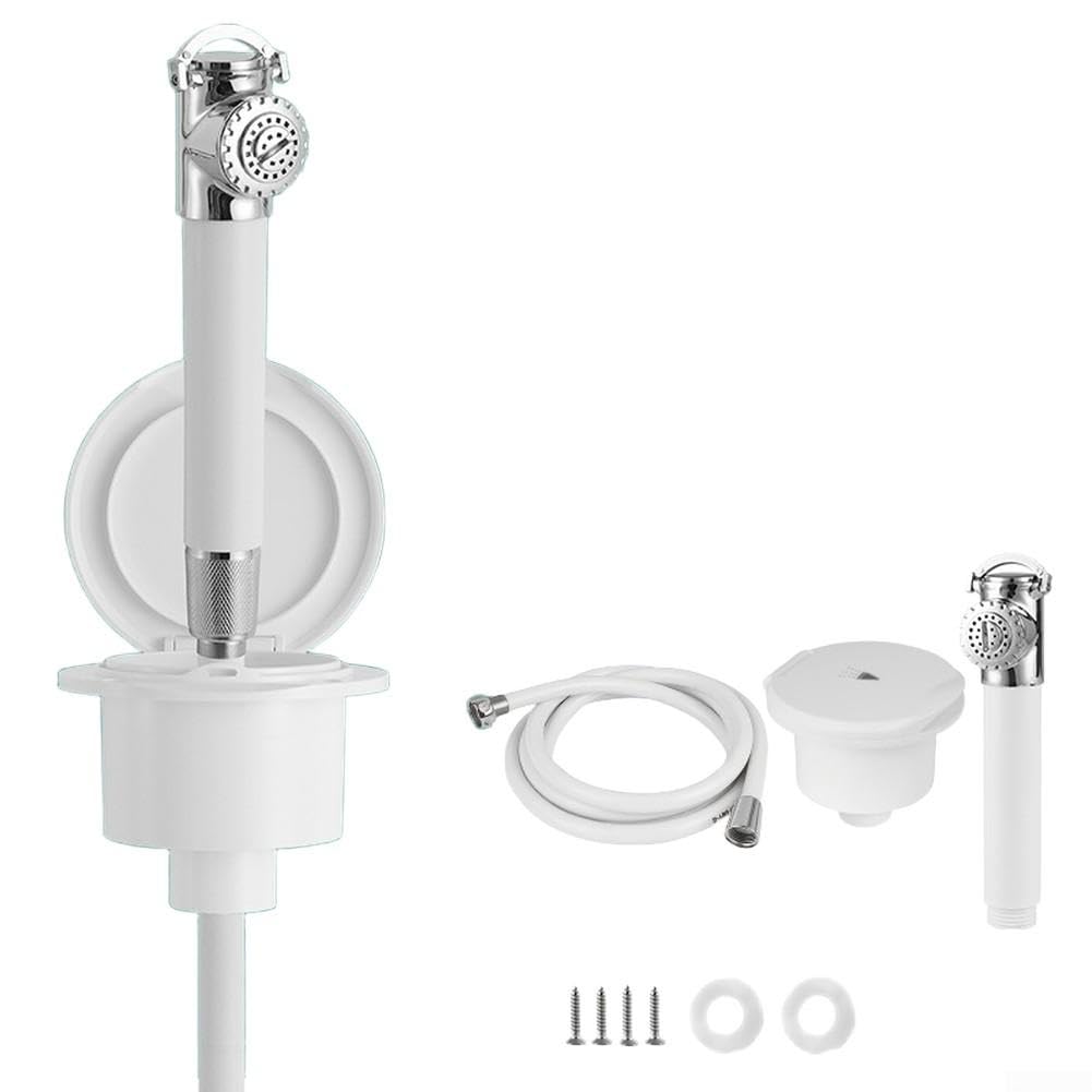 Cabezal Ducha para yate Retráctil Ahorro Agua Alta Presión Cabezal(2.5M)