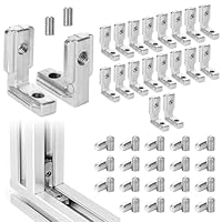20 Stück T-Nut Innenwinkel, 3030 M6 Aluprofil Verbinder Nut 6 T Slot 90° Inneneckverbinder mit 40 Schrauben, Aluprofile Winkel Eckverbinder, Verbinder Eckwinkel für Aluminiumprofil 30 Serie