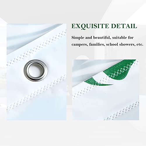 Fangkun Waterproof Bathroom Peva Tropical Green Plant Shower Curtain Liner Monstera Leaf Palm Tree Shower Curtain With 13 Hooks For Bathtub, 71" X 71" #TOP6