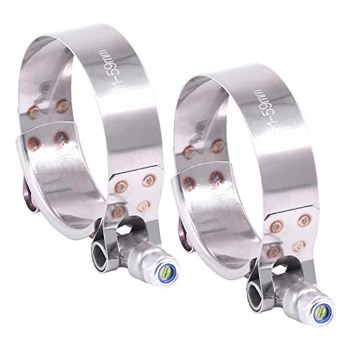 Abrazadera intercooler turbo Hilitchi de 51-59 mm en acero inoxidable para coche
