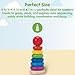 PlanToys® Wooden Stacking Ring for Montessori Inspired Fine Motor and Early Learning | Color Recognition, Problem Solving and Size Ordering Activity | Eco Friendly Wooden Stack Toy for Creative Play