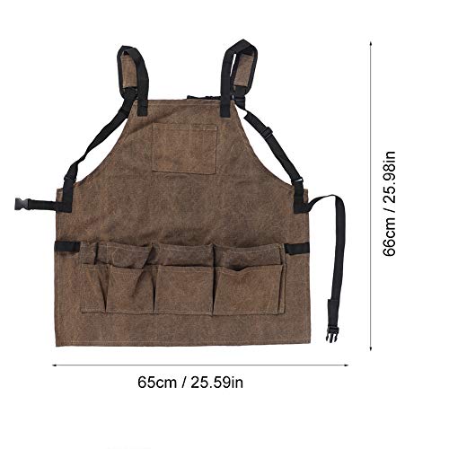 Delantal de lona para carpintería con 11 bolsillos miniatura 3