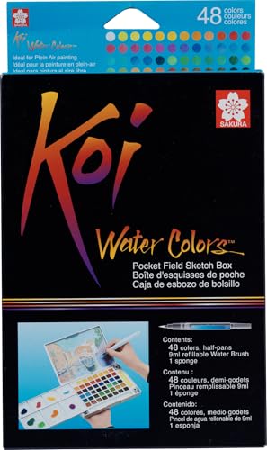SAKURA XNCW-48N Koi Watercolor Field 48 Color Sketch Set
