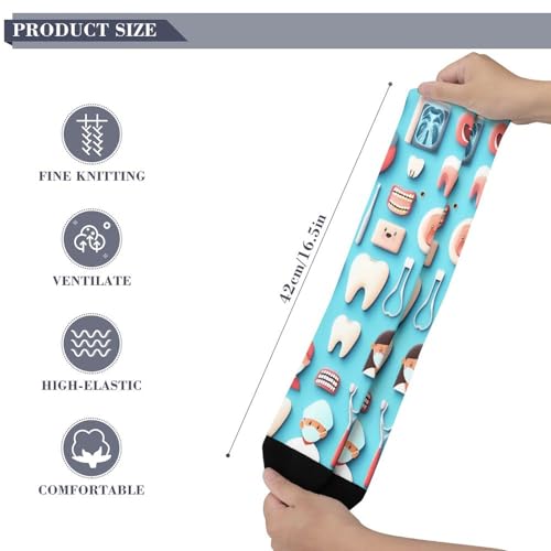 Knee High Socks Fashion Work Athletic Long Stockings Soft Dress Decor Socks4