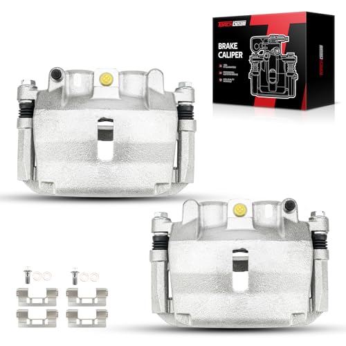Image of Torchbeam Front Brake Calipers Set for Ford F-150 2005-2008, Lincoln Mark LT 2006-2008, Front Left and Front Right Calipers Replace # 18B4974+18B4975 Disc Brake Caliper Assembly with Bracket