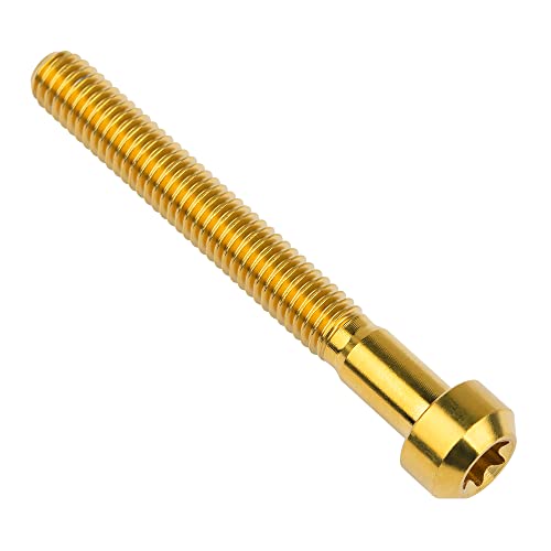 Image of Titanium Torx Square Head M6 x 10 15 20 25 30 35 40 45 50 60 65 70 80mm Screw Pack of 5 (Gold, M6x50mm)
