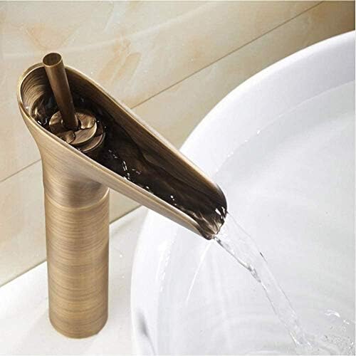 Mitigeur de salle de bain cascade en laiton antique et robinet de lavabo haut de gamme