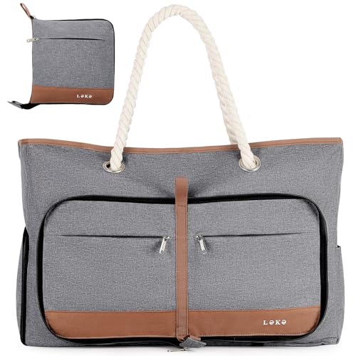 Sac de plage pour femme grand format zippé idéal voyage et piscine