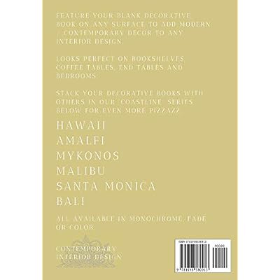 Bali: A decorative book for coffee tables, end tables, bookshelves and interior design styling | Stack coastline books to add decor to any room. Ideal ... or as a gift for interior design savvy people Paperback October 8, 2019