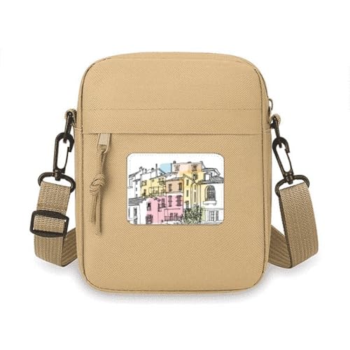 Mini sac à main et pochette téléphone bandoulière au motif peinture France, une idée cadeau idéale