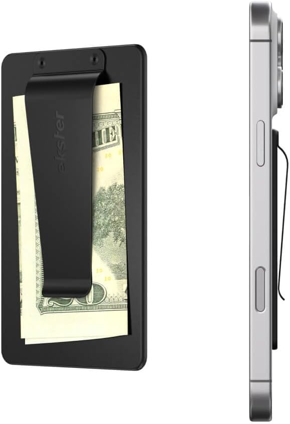 Ekster Cash Clip for MagSafe - Magnetic Money Clip with Secure Bill Holder, Compact Modular Stackable Detachable Wallet Attachment for Men and Women, Steel Minimalist Everyday Carry Phone Accessory