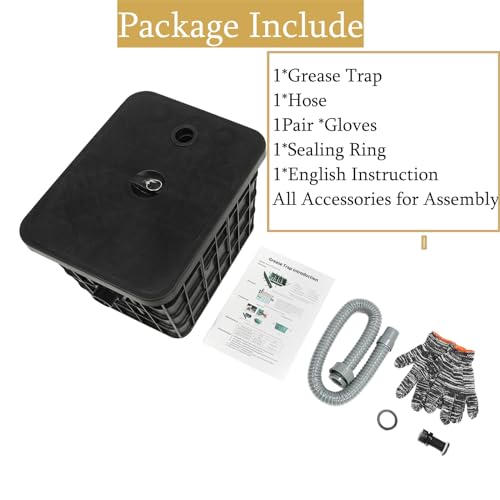 Gxfchyl GYKXF77HWDLML-SHA 35L Upper Inlet Commercial Grease Trap, 7-Stage Filtration 264.12Gal/H Grease Trap, Waste Water Oil-Water Separator For Restaurant,Cafe,Canteen,Kitchen Under Sink thumb #4