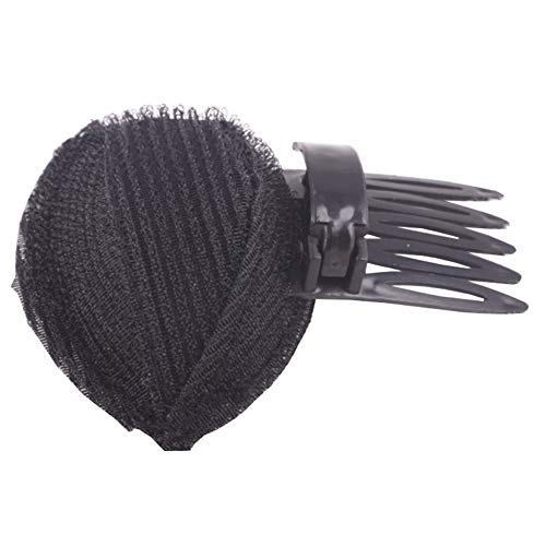 1 PCS Black Hair Insert Tool Hair Clip Mat with Comb Volume Hair Bump Cushion Princess Style Updo Maker Front Hair Heightening Device Puffy Ponytail Holder Ornament Charming Hairstyle