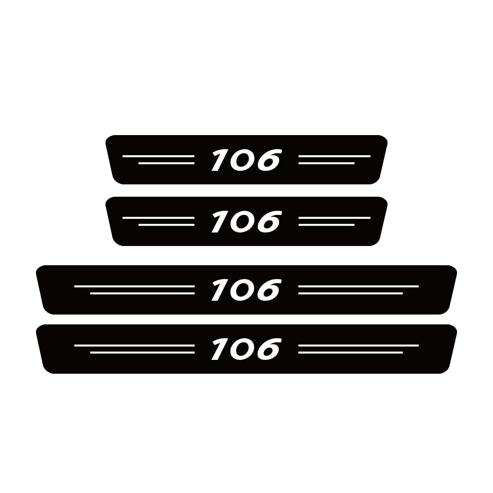 SDYAYFGE 4Pcs Kick Plates Car Door Sill Protector,for Peugeot 106