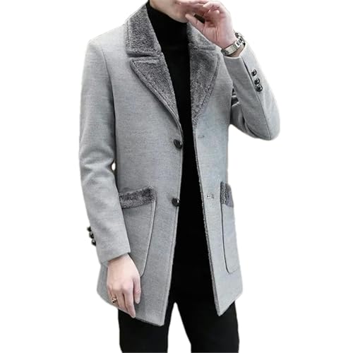 Manteau mi-long en laine homme col à revers pour l'automne et l'hiver élégant