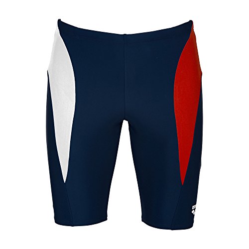 arena Mens Banner Jammer Swimsuit (30, Navy)