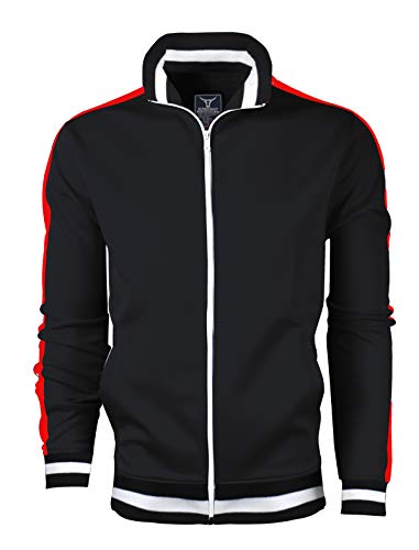 Image of SCREENSHOT-TRACK JACKET Mens Urban Hip Hop Premium Track Jacket - Slim Fit Side Taping Sportswear Urbanwear Streetwear Top