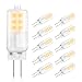 G4 LED Lampen, GLIME 10x LED Leuchtmittel 3W 250lm Glühbirne Ersatz für 30W Halogenlampen 3000K Warmweiß LED Birnen 12V AC/DC 360°Abstrahlwinkel Kein Flackern Nicht Dimmbar Energiesparlampe