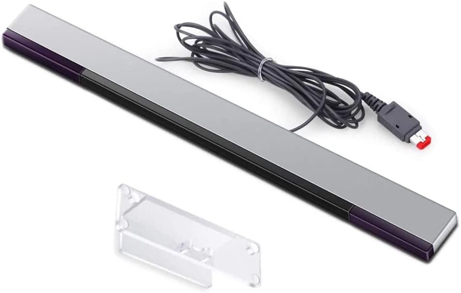 Replacement Wired Remote Motion Sensor Bar Reciever with Bracket for Nintendo Wii/Nintendo Wii U (with Bracket)