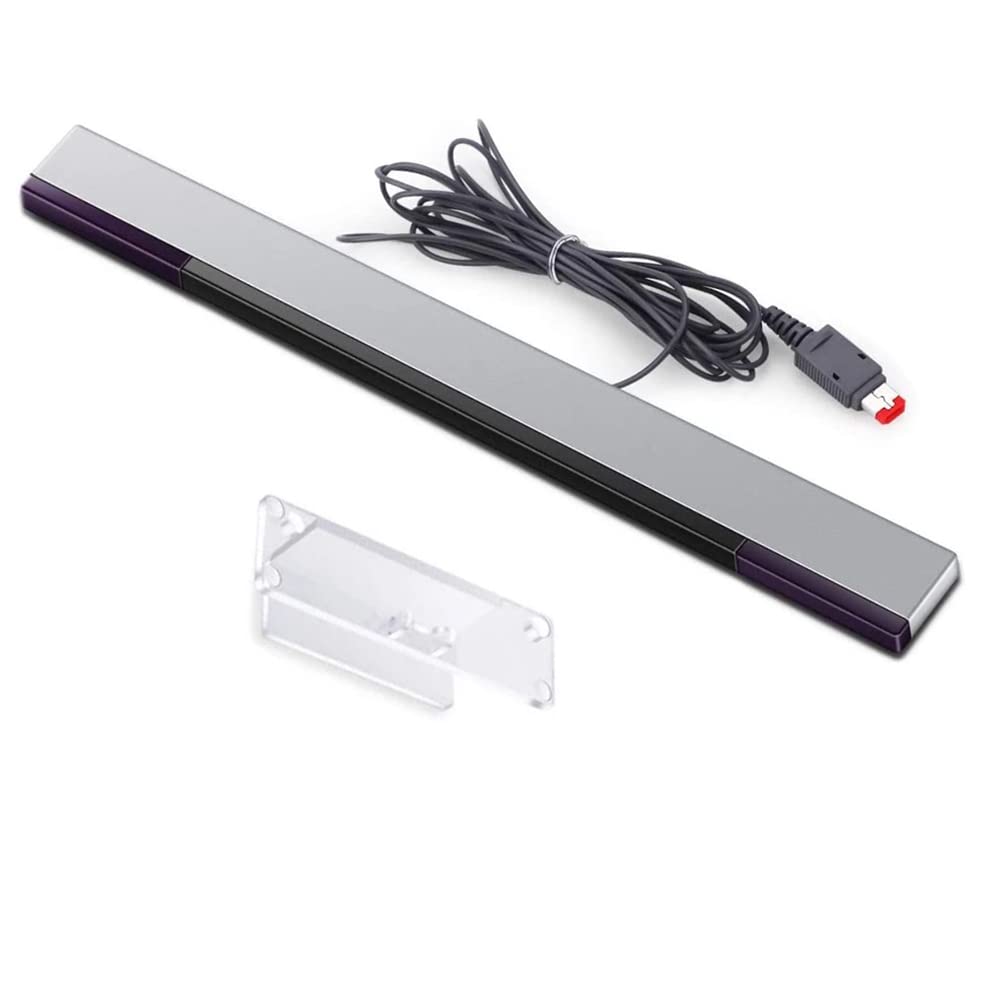 Replacement Wired Remote Motion Sensor Bar Reciever with Bracket for Nintendo Wii/Nintendo Wii U (with Bracket)
