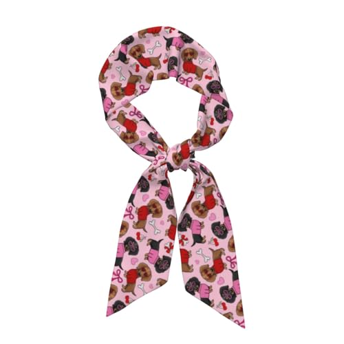 Husky Dog Flower Floral Women's Headscarf Fashion Neck Scarf Lightweight Thin Hairband