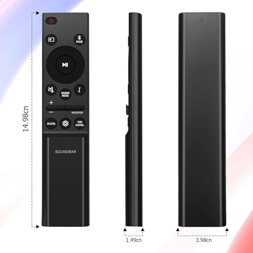 Image of K2 Remotes Compatible for Samsung Soundbar Controller - AH81-15498A / AH81-15047A Replacement | Works with HW-B550, B530, B450, B650, Q601 & More | Exact Match Required