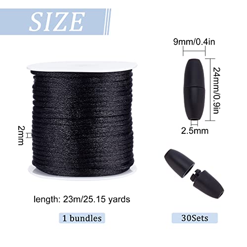 Cordon satin nylon de 23m pour réparer et assembler vos colliers DIY - 3
