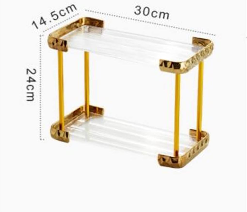 Storage Rack Bathroom Rack Desktop Dressing Table Cosmetics Bathroom Shelf Toilet Wash Hand Washing Countertop(E)