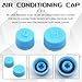 QQWD 2PCS Car Air Conditioner Valve Caps Replacement High and Low Pressure Valve Caps, R134a A/C Repair System Charge Port Cover, Leak-Proof A/C Seal Covers Kit for Most Cars Trucks SUVs(Blue)