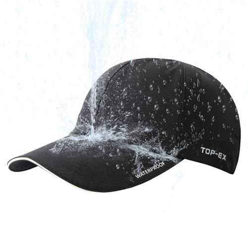 TOP-EX XL/XXL Unisex Waterproof All Weather Cap, Sun Rain Protection Baseball Cap for Running & Golf & Walking - Packable & Lightweight, 56-66CM