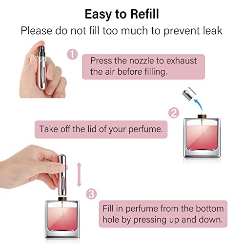Image of Refillable Mini Perfume Atomizer Bottles, Portable 5ml Scent Pump Case for Travel and Outgoing (1 Pack)
