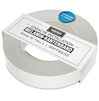 WoodPress® 19mm Mattweiße Melamin Kantenumleimer mit Schmelzkleber – 7,5m Rolle – Einfaches Aufbügeln für Heimwerker