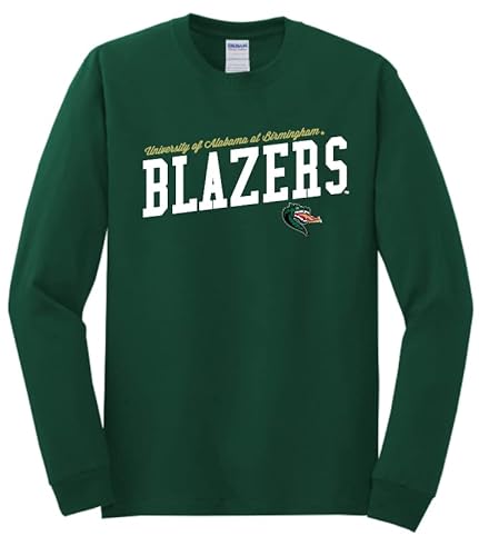 J2 Sport Alabama at Birmingham Blazers UAB Long Sleeve T-Shirt Unisex NCAA Forest Green