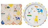 Meri Meri Party Pack Silly Circus Large Plate & Large Napkin (12 Plates & 20 Napkins)