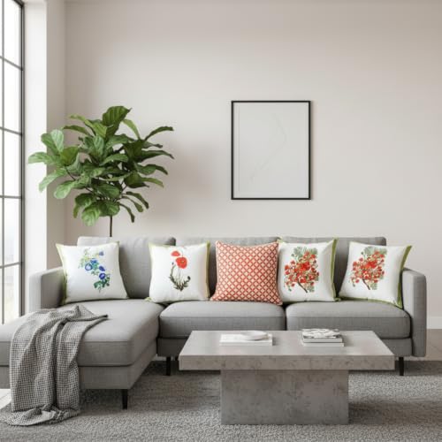 Image of Blooming Garden Cushion Covers, 5 Pieces