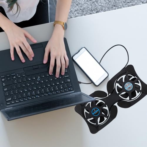 ULTECHNOVO Cooler plegable portátil para laptop con ventiladores duales miniatura 5