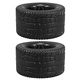KONTONTY Ruedas de Caucho Resistentes de 7 Pulgadas para Compresor de Aire, Kit de 2 Piezas Banda Antideslizante, Recambios para Carro de Camping y Carrito Utilitario, Movilidad Suave