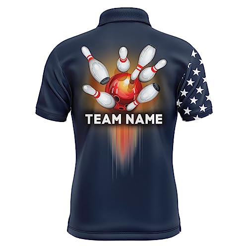PIONAMZIOZ Personalized 3D Men's and Women's Bowling Team Jersey Bowling Shirt American Bowling Polo & Quarter-Zip Shirt QZT83