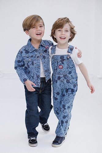 Image of Disney Mickey Mouse Denim Jacket Overalls Shortalls Pants Infant to Big Kid